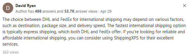 DHL vs FedEx